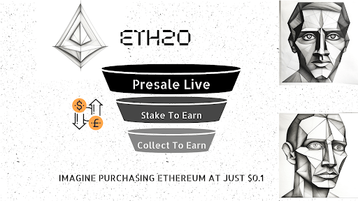 New Crypto Project ETH20 Launches Presale with Stake-to-Earn Rewards, Plans to Repeat Ethereum Bull Run