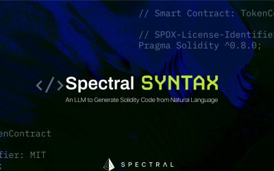 Spectral Launches Syntax, an LLM Enabling Web3 Users to Build Autonomous Agents and Deploy Onchain Products