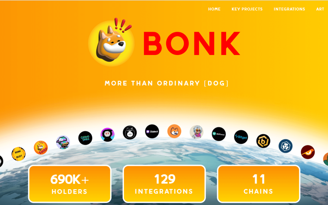 Solana-based memecoin BONK has acquired Exchange Art