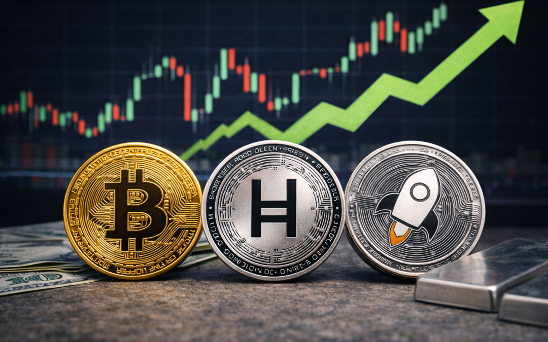 HBAR surges 15% and XLM gains 10% as Bitcoin reclaims $70K