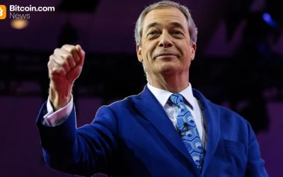 Nigel Farage Discloses $288,000 Stake in Former UK Chancellor’s Bitcoin Treasury Firm