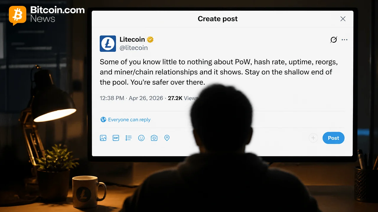 Litecoin X Account Tells Critics to ‘Stay on the Shallow End’ After 13-Block Reorg