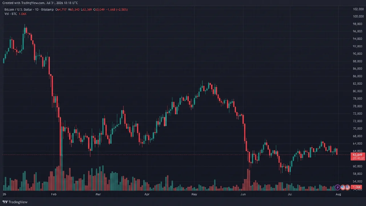 Bitcoin Traders Lose $100M as BTC Drops $3K in 12 Hours