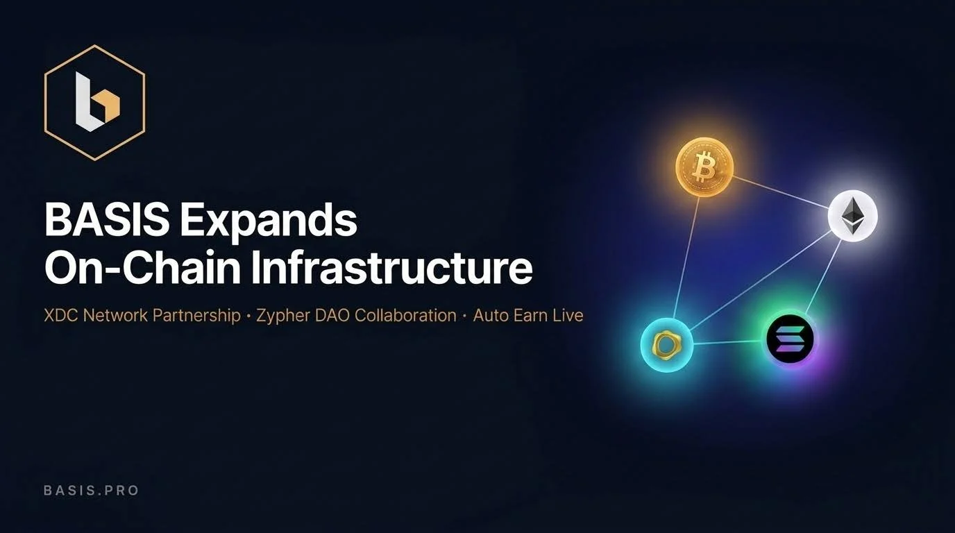 BASIS.pro Expands On-Chain Infrastructure With XDC Network Partnership and Zypher DAO as Auto Earn Goes Live