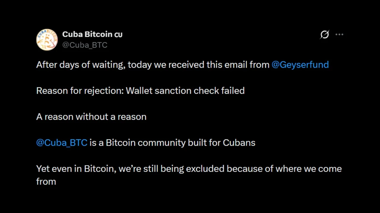 Geyser Rejects Cuba Bitcoin Initiative Over US Sanction Compliance – Bitcoin News